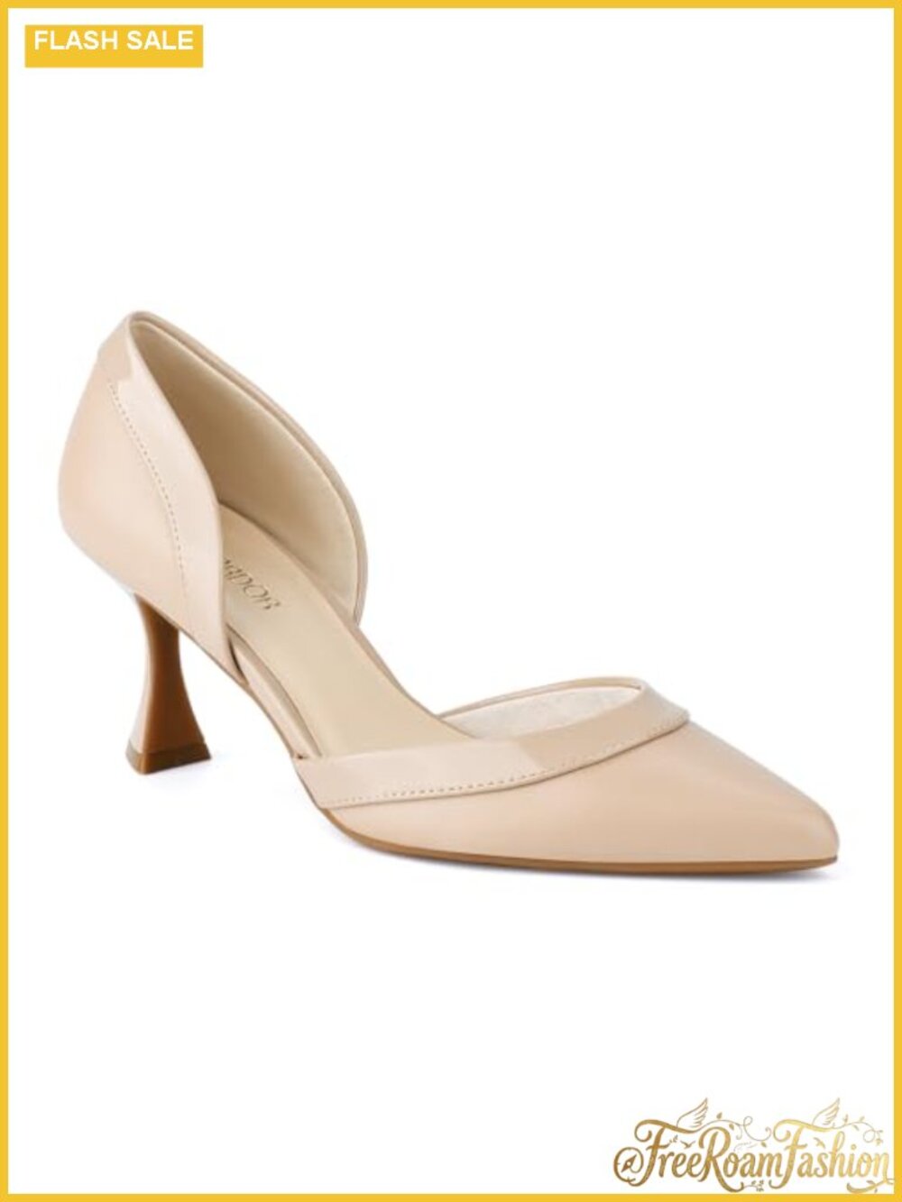 Women's Pointed Toe Kitten Heel Pumps D'Orsay Dress Shoes Comfortable